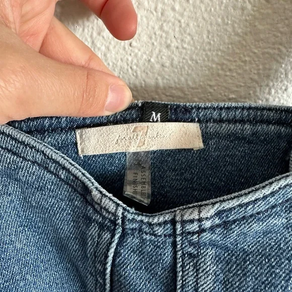 7 For All Mankind denim crop top - Picture 6 of 6